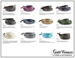   Work(s)   Humanity For All   Bible Verse Inspiration Wrap Bracelets