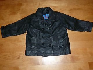 toddler child s hind black genuine leather jacket size 2t
