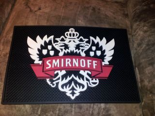 SMIRNOFF VODKA LARGE SQUARE FULL SERVICE BAR MAT RAIL NEW FREE 