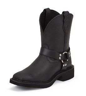NEW L9991 JUSTIN LADIES GYPSY BLACK CRAZY HORSE HARNESS BOOT