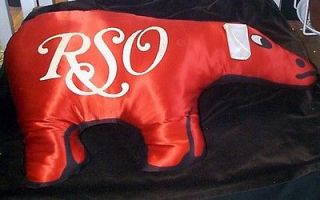 VERY RARE BEE GEES LARGE RED SATIN BULL COW PILLOW RSO 1970s ANDY GIBB 