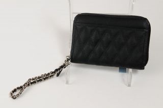 Kate Landry Top Zip Chain Wristlet Wallet 2022 $36 BLACK NEW