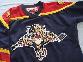 Vtg FLORIDA PANTHERS Pro Player JERSEY Hockey NHL Throwback Youth S/M