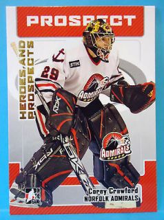 Corey Crawford Norfolk Admirals ITG Heroes & Prospects Card 2006 07 