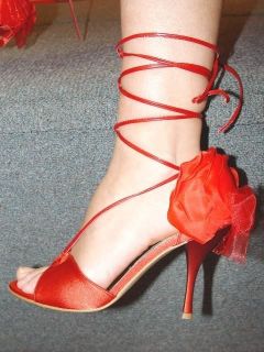 julia rossini 1041a red strappy satin sandal 39 5 9