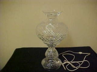 waterford cut crystal huge 19 table lamp time left $