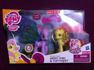 My Little Pony Crystal Empire Glimmer Wings Sweet Song & Fluttershy 