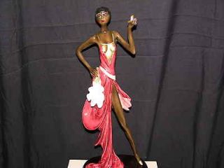 Newly listed One of a Kind A. Santini Art Deco Woman Of Color, Signed 