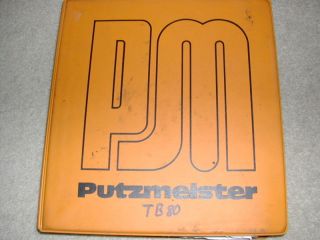 PUTZMEISTER TB80 TB 80 TELEBELT CONVEYOR OPERATOR PARTS MANUAL 