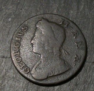 1738 george ii british copper halfpenny coin from united kingdom