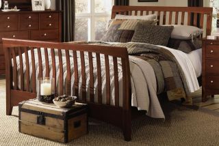 kincaid gathering house king sleigh bed 100 % solid wood