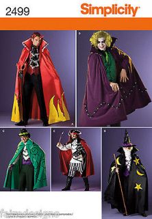 Simplicity 2499 Joker, Devil, Pirate, Wizard   Mens Costumes Pattern 