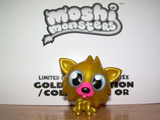 Moshi Monsters Moshlings Series 1 WHITE FANG Limited Ed. GOLD Moshling 