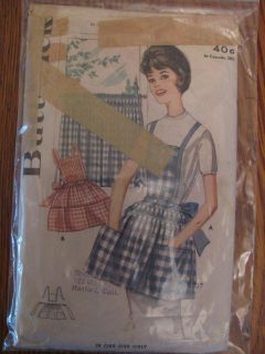 2515~ Vintage Butterick 1960 s Smocked Apron Sewing Pattern   No 