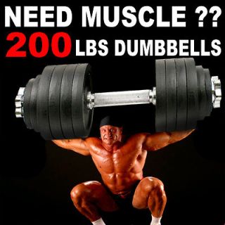 New one pair 200 Lbs Adjustable Weights Dumbbells Fitness 100 lbs x 