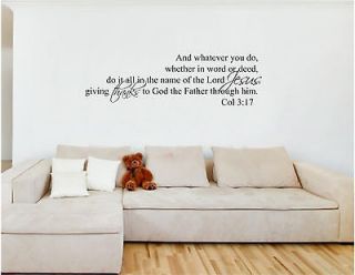 home decor scripture wall art colossians 3 17 returns accepted