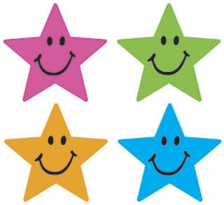 100 star smile stickers for motivational reward charts from united