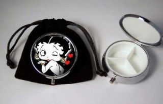 betty boop hearts pill box with pouch 