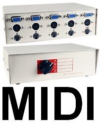 MIDI cable ABCD4way Switch Box DIN5pin,Digital Audio,drum,synthesizer 