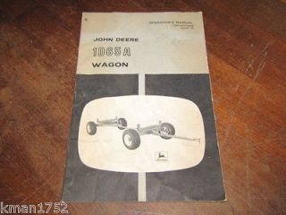 John Deere Operators Manual OM W17348 1065A Wagon running gear #92