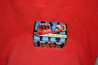 1998 Coca Cola Brand Company Tin Metal Box Take Some Home Today