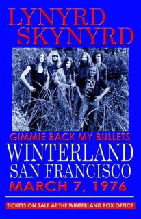 lynyrd skynyrd replica winterland 1976 concert poster 