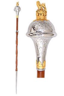 ipc drum major mace stave embossed head with free cover