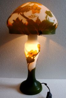 yellow flowers lamp paste of glass galle l10 20a from