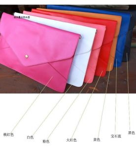 Hot SaleNew Oversized Envelope Purse Clutch PU Leather Hand Shoulder 