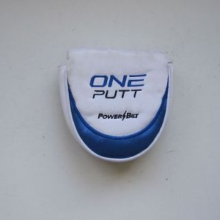 One Putt Power Bilt Mallet Putter Headcover Head Cover Velcro Close 