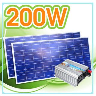 400 Watt Grid Tie Inverter + 12 V 110 W Mono Solar Panel System Above 