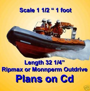 radio control model boat plan scale lifeboat notes plans from