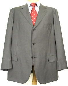 Button Gianluca Isaia Super 120s Wool Suit 46L 46 L Solid Gray