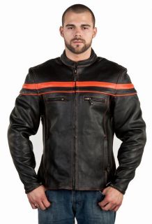 NEW Premium Black Soft Leather Mens Motorcyle Jacket Vintage Style 