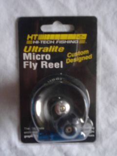 HT Ultralite Micro Fly Reel #MFR 1 Blk w/Blue Metal Brkt 1 5/8 Dia R 