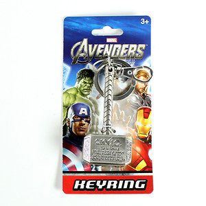 Marvel Avengers Thors Hammer Mjolnir Keychain    NEW Pewter Keyring 