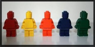 Set of 10 BAGS of 5 LEGO Minifig Minifigure Crayons 50 crayons   Party 