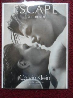 1994 Print Ad Calvin Klein ESCAPE For Men Body Cologne Fragrance
