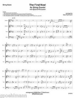CHRISTMAS arrangements for STRING Quartet   sheet music. FREE US 