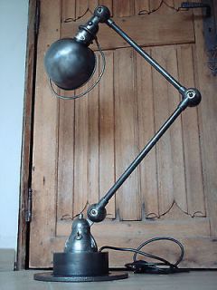   Jielde Lamp 1950 2 Arms Graphite Steel Metal French Industrial