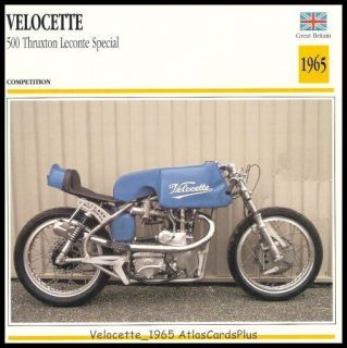 bike card 1965 velocette 500 thruxton leconte special time left
