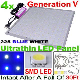 genv 4x 225 blue white led grow light panel hydroponic