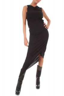 RICK OWENS LILIES woman Tunic Dress BLACK LI 3504/R Multisize