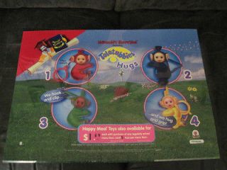 Collectible McDonalds~TELETUBBIES~Happy Meal Toys Advertising Wall 