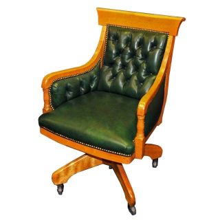 2403 antique 19th c american oak swivel chair 