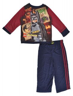 Lego Batman Boys Burgundy & Navy 2Pc Pajama Pant Set Size 4 5 6 7