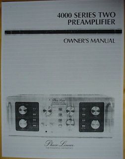 phase linear pl 4000 series ii preamp owner s manual