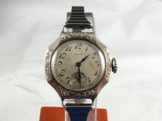 vintage ladies elgin art deco style wristwatch cal 430 time