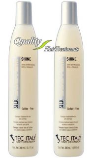 Bottles Tec Italy Silk System Shine Sulfate Free Shampoo Hair 
