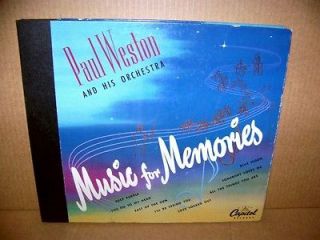 Excellent 4 phonograph record & album book 78 RPM set Capitol Paul 